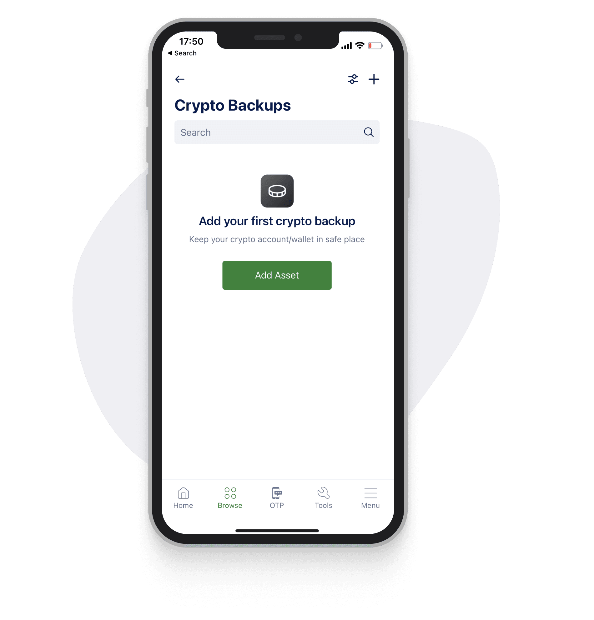 Backup your keys in an encrypted vault