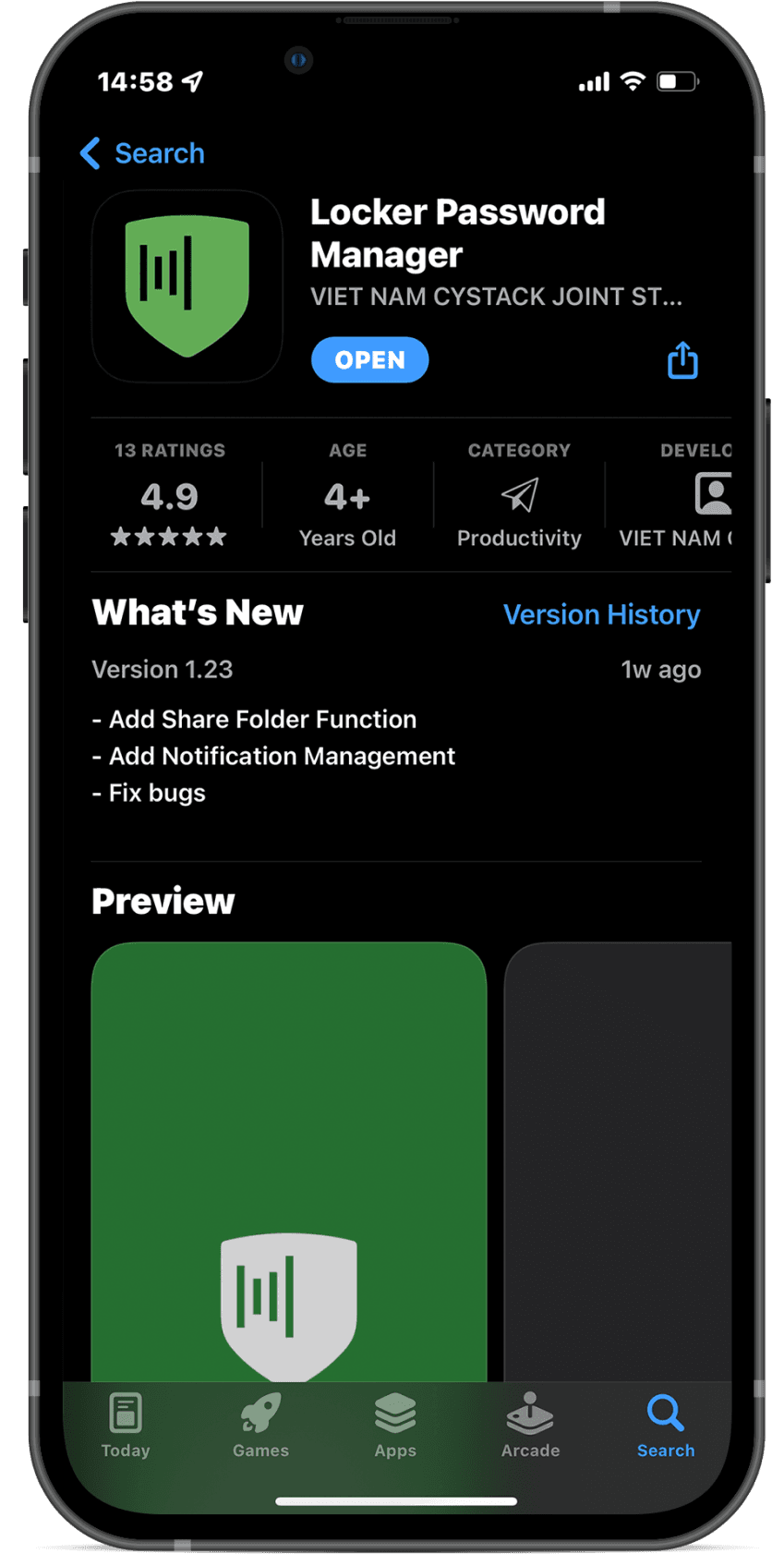 Download Locker from App Store/Google Play Store