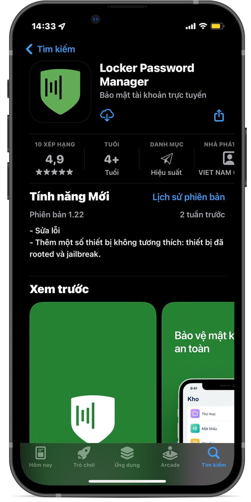 Tải Locker từ App Store hoặc Google Play